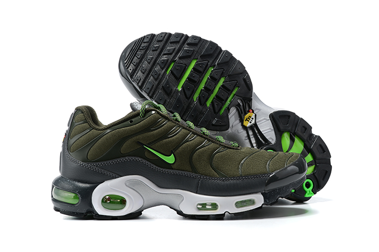 2021 New Nike Air Max Plus Army Green Black Green